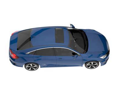 Modern car isolated on white background. 3d rendering - illustration