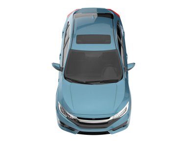 Modern car isolated on white background. 3d rendering - illustration