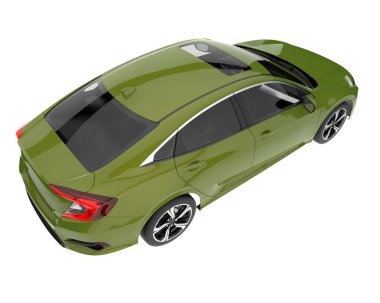 Modern car isolated on white background. 3d rendering - illustration