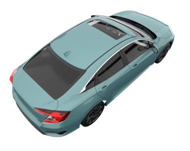 Modern car isolated on white background. 3d rendering - illustration