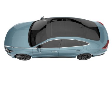 Modern car isolated on white background. 3d rendering - illustration