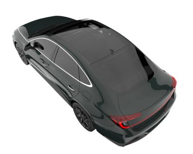 Modern car isolated on white background. 3d rendering - illustration