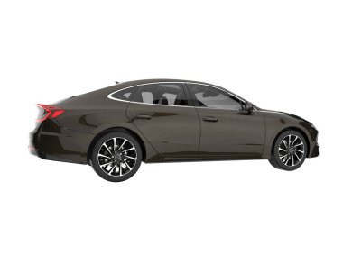 Modern car isolated on white background. 3d rendering - illustration