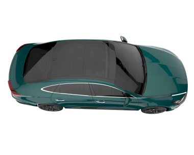 Modern car isolated on white background. 3d rendering - illustration