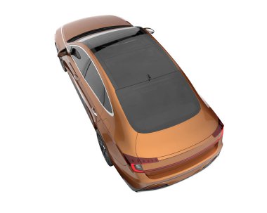 Modern car isolated on white background. 3d rendering - illustration