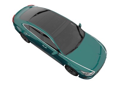 Modern car isolated on white background. 3d rendering - illustration