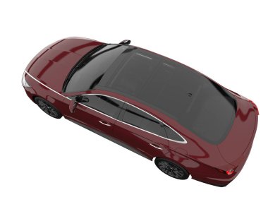 Modern car isolated on white background. 3d rendering - illustration