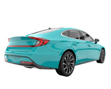 Modern car isolated on white background. 3d rendering - illustration