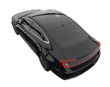 Modern car isolated on white background. 3d rendering - illustration