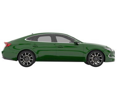 Modern car isolated on white background. 3d rendering - illustration