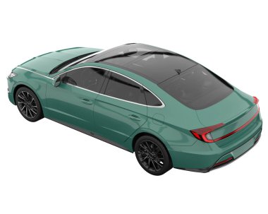 Modern car isolated on white background. 3d rendering - illustration