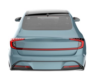 Modern car isolated on white background. 3d rendering - illustration