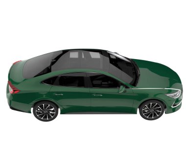 Modern car isolated on white background. 3d rendering - illustration