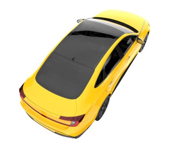 Modern car isolated on white background. 3d rendering - illustration
