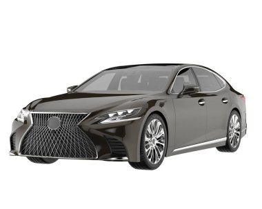 Modern car isolated on white background. 3d rendering - illustration