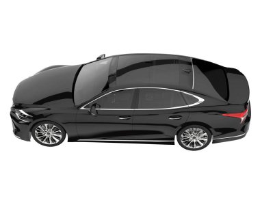 Modern car isolated on white background. 3d rendering - illustration