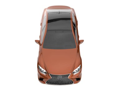 Modern car isolated on white background. 3d rendering - illustration