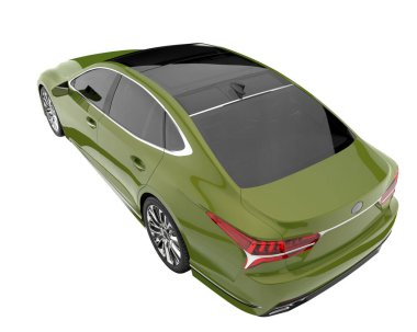 Modern car isolated on white background. 3d rendering - illustration