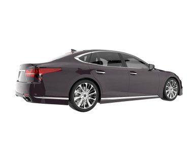 Modern car isolated on white background. 3d rendering - illustration