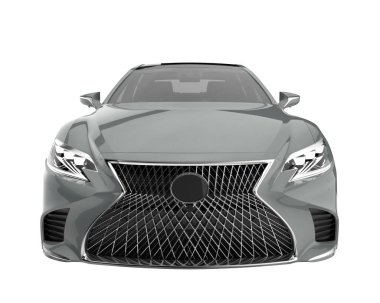 Modern car isolated on white background. 3d rendering - illustration