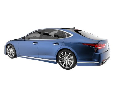 Modern car isolated on white background. 3d rendering - illustration