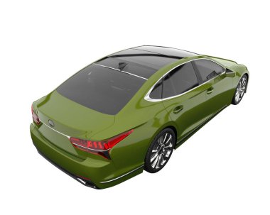 Modern car isolated on white background. 3d rendering - illustration