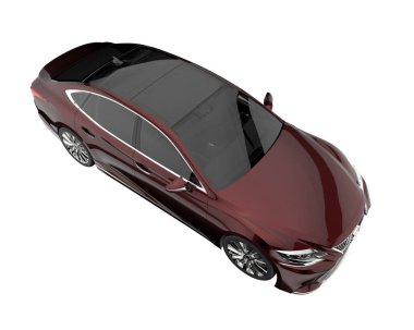 Modern car isolated on white background. 3d rendering - illustration