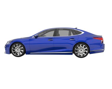 Modern car isolated on white background. 3d rendering - illustration