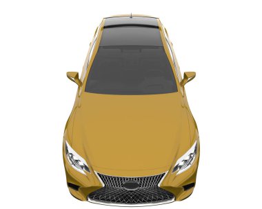 Modern car isolated on white background. 3d rendering - illustration