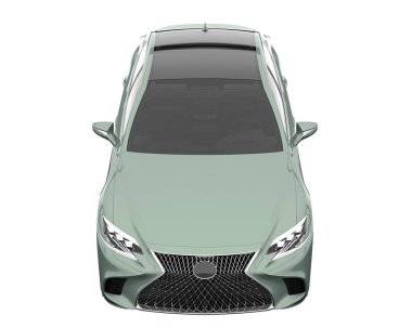 Modern car isolated on white background. 3d rendering - illustration