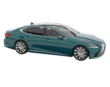 Modern car isolated on white background. 3d rendering - illustration