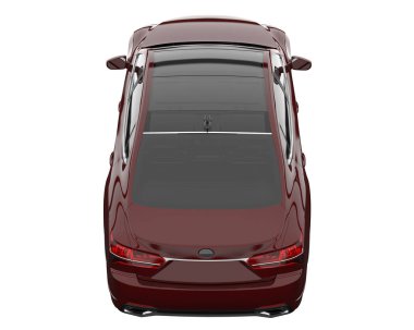 Modern car isolated on white background. 3d rendering - illustration