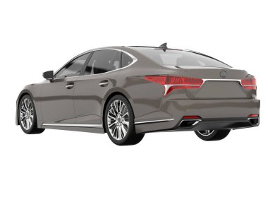 Modern car isolated on white background. 3d rendering - illustration