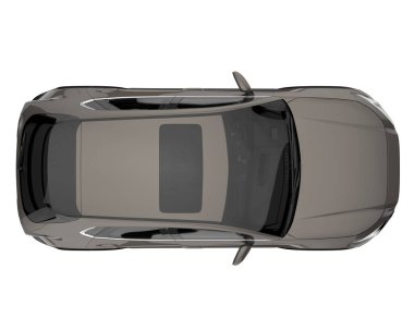 Modern car isolated on white background. 3d rendering - illustration