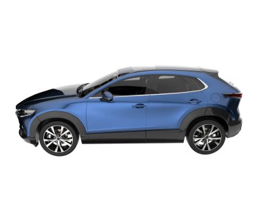 Modern car isolated on white background. 3d rendering - illustration