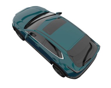 Modern car isolated on white background. 3d rendering - illustration