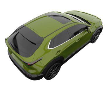 Modern car isolated on white background. 3d rendering - illustration