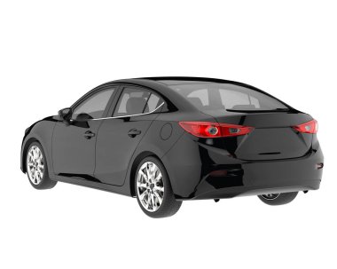 Modern car isolated on white background. 3d rendering - illustration