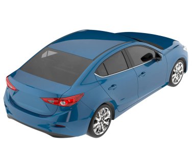 Modern car isolated on white background. 3d rendering - illustration