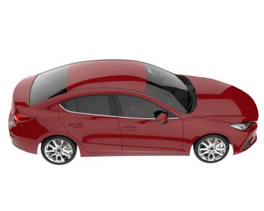 Modern car isolated on white background. 3d rendering - illustration