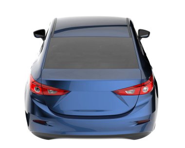 Modern car isolated on white background. 3d rendering - illustration