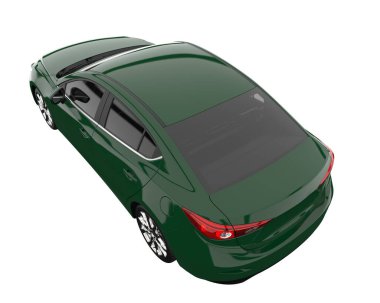 Modern car isolated on white background. 3d rendering - illustration