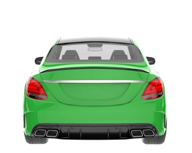 Modern car isolated on white background. 3d rendering - illustration