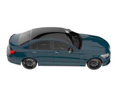 Modern car isolated on white background. 3d rendering - illustration