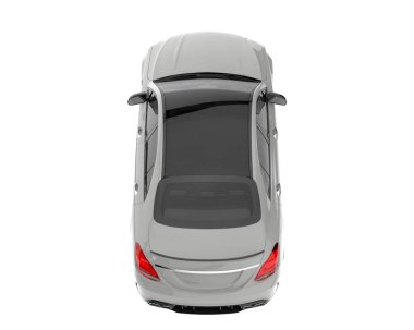 Modern car isolated on white background. 3d rendering - illustration