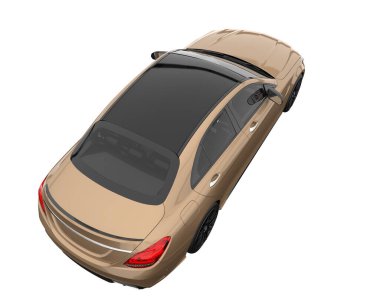 Modern car isolated on white background. 3d rendering - illustration