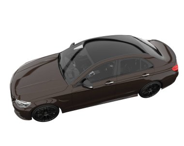 Modern car isolated on white background. 3d rendering - illustration