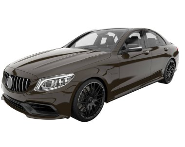 Modern car isolated on white background. 3d rendering - illustration