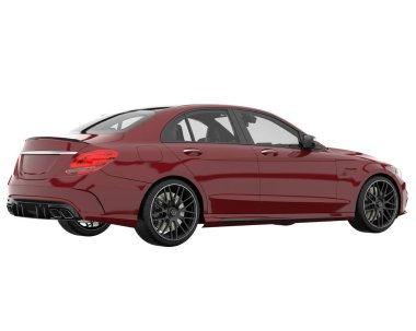 Modern car isolated on white background. 3d rendering - illustration