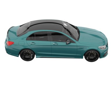 Modern car isolated on white background. 3d rendering - illustration